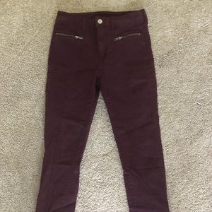 American Eagle outfitters maroon cargo trousers